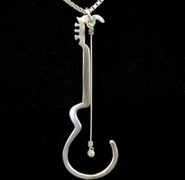 Duane Allman Inspired Guitar Silhouette Necklace